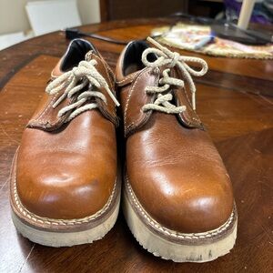 Unisex Brown Leather Shoes - Men’s 8